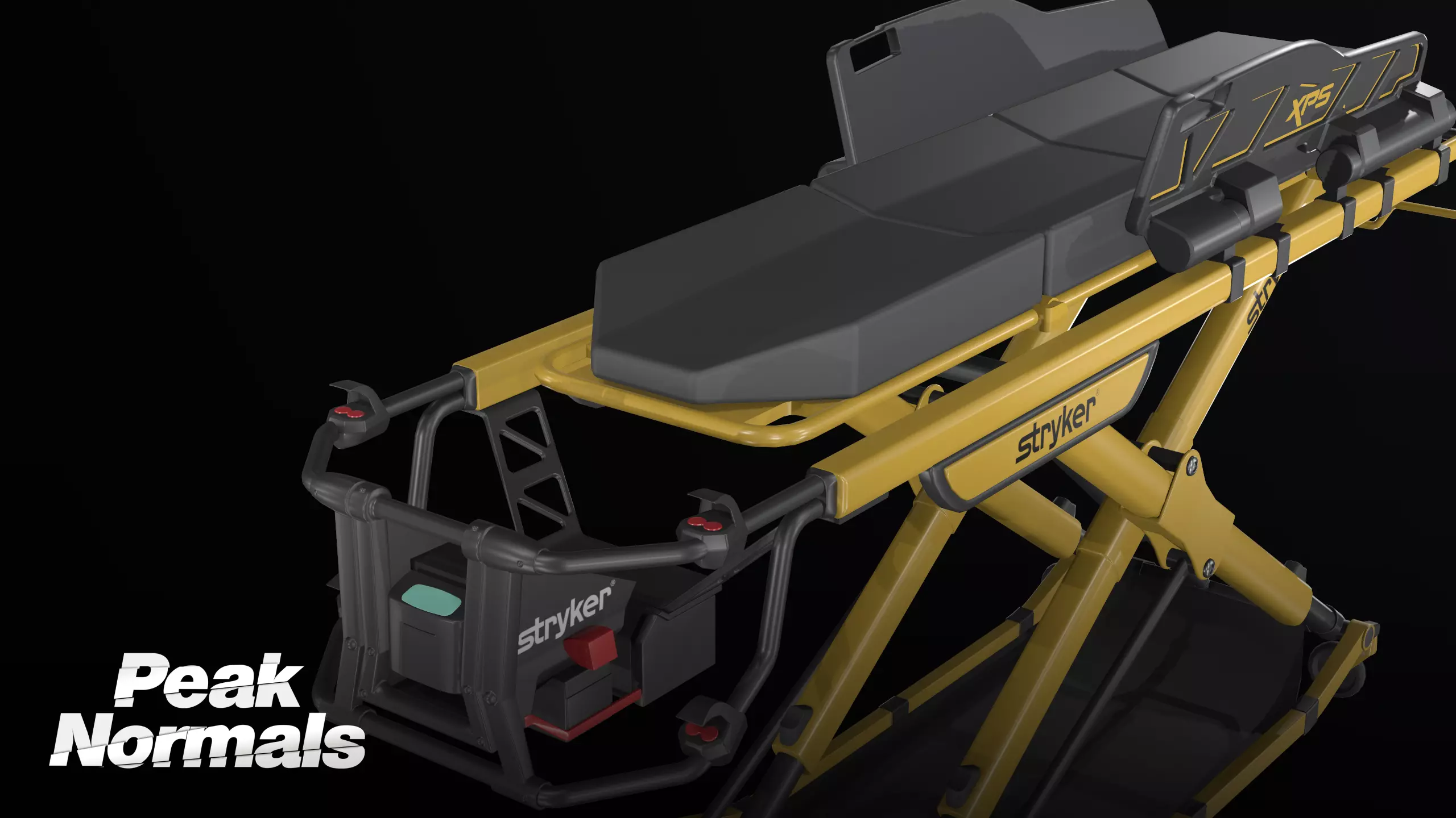 Stryker Power Pro XT and Power Load Low-poly 3D model