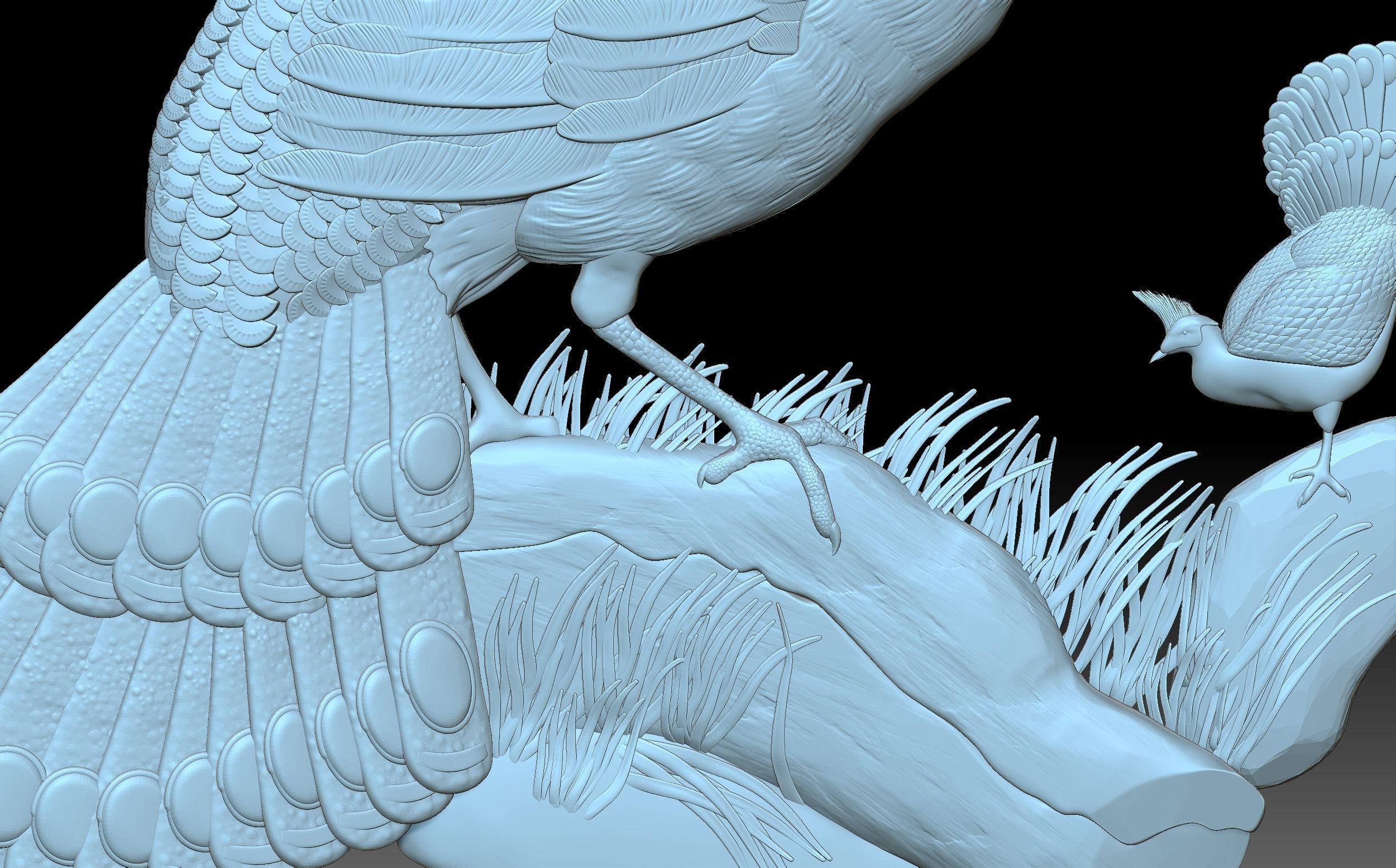 Peacocks sword 3D print model_7