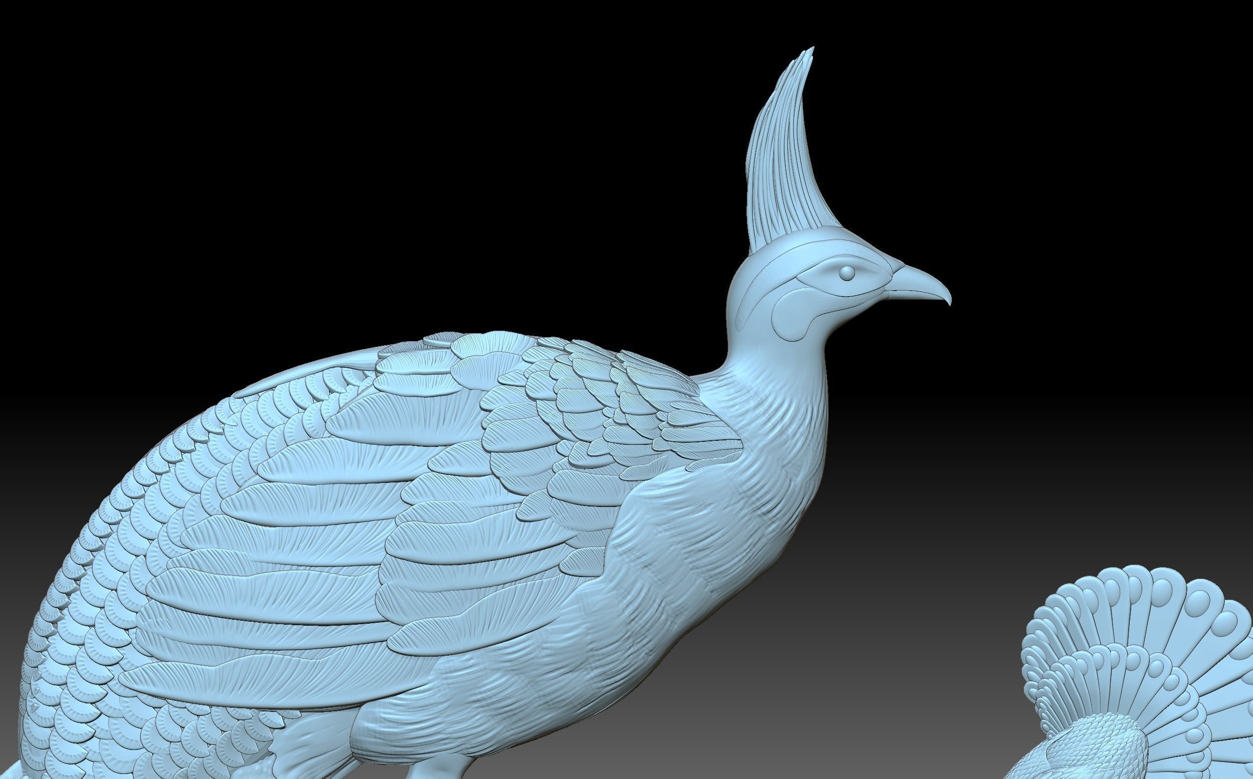 Peacocks sword 3D print model_6