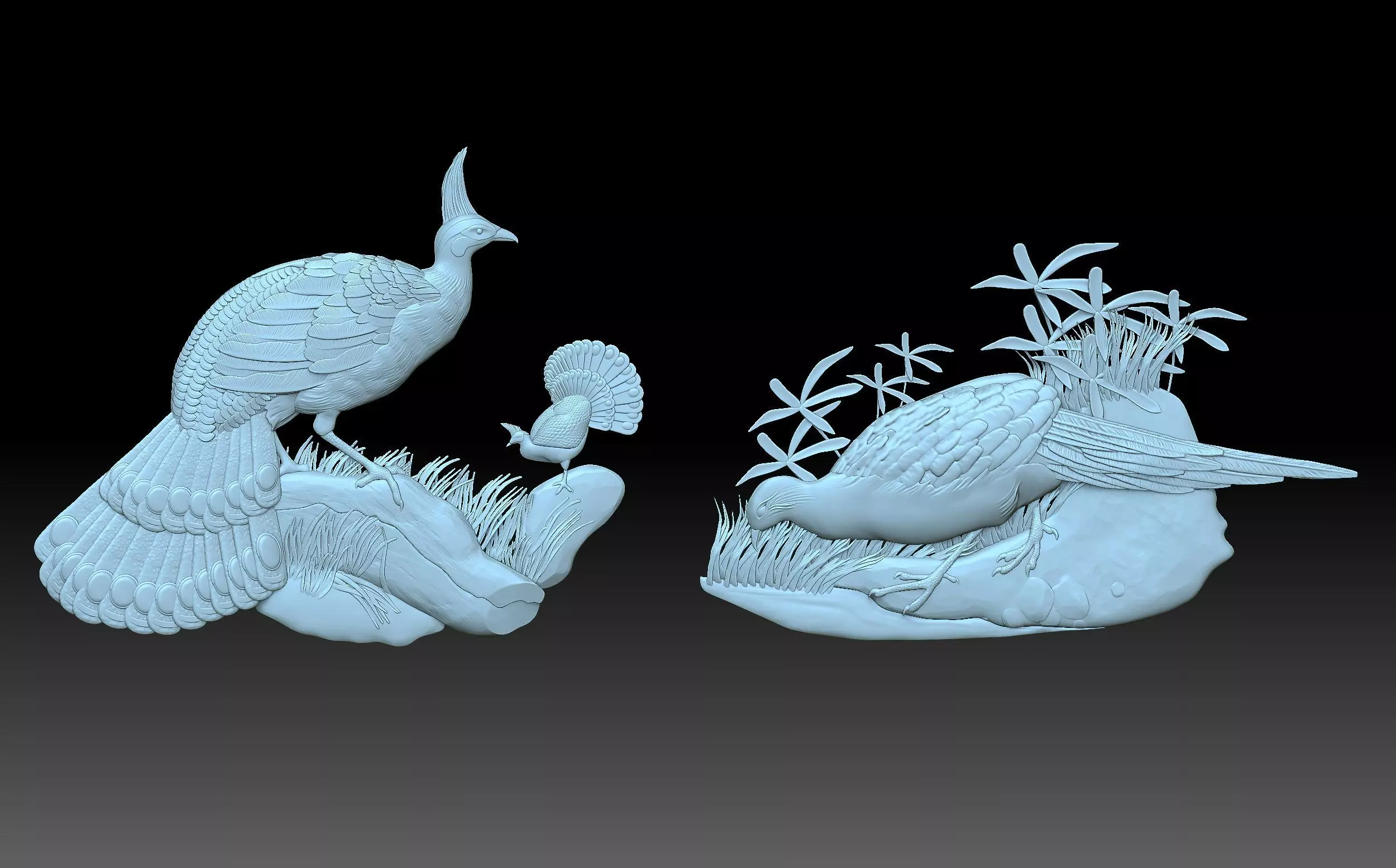 Peacocks sword 3D print model_0