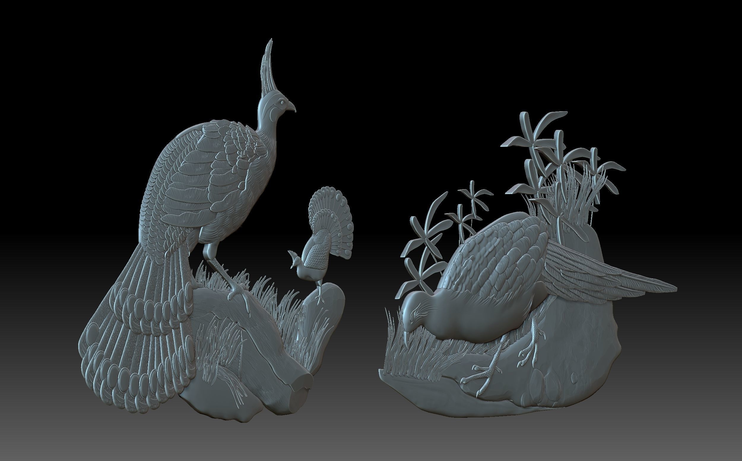 Peacocks sword 3D print model_4