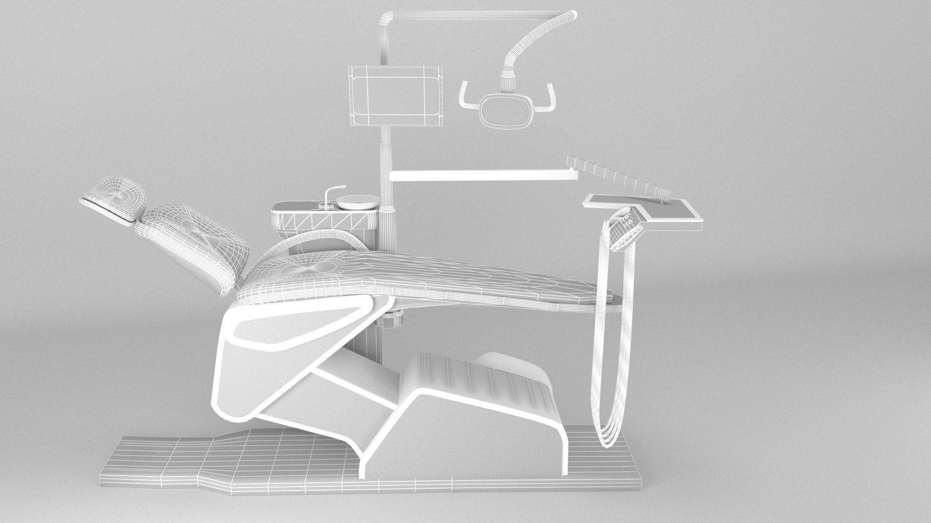 dental chair model 3D model_1
