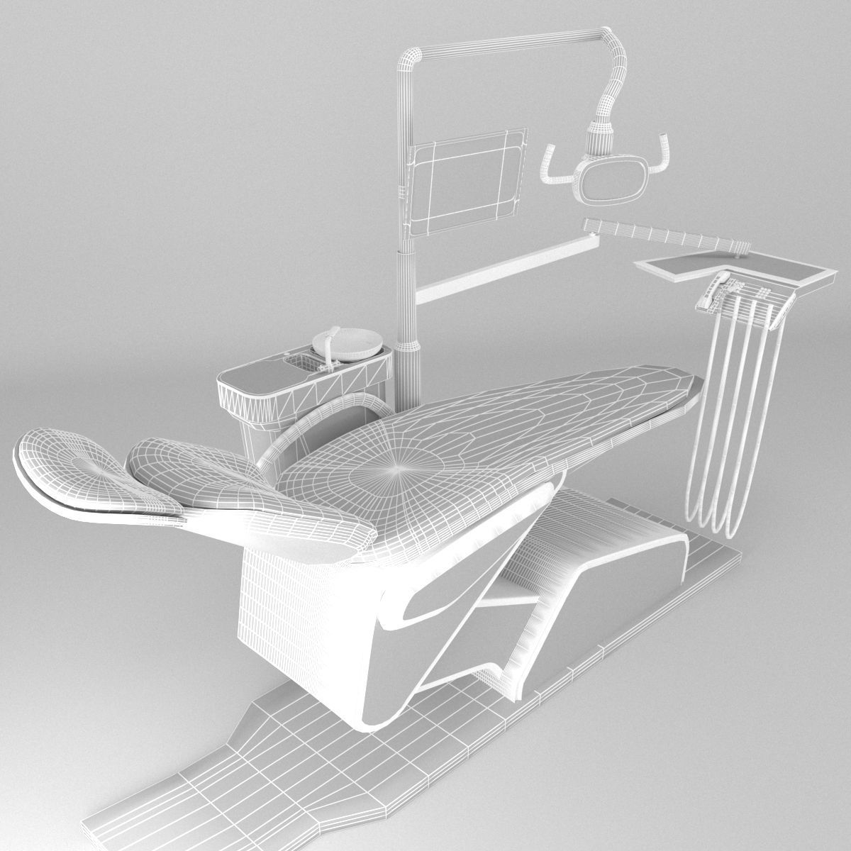 dental chair model 3D model_6