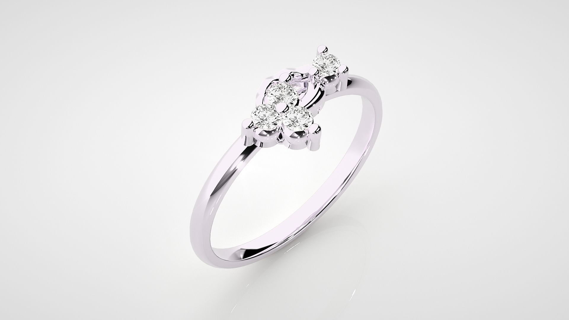 Ultra light wt minimalist Women Ring 3dm stl renders 3D print model_12