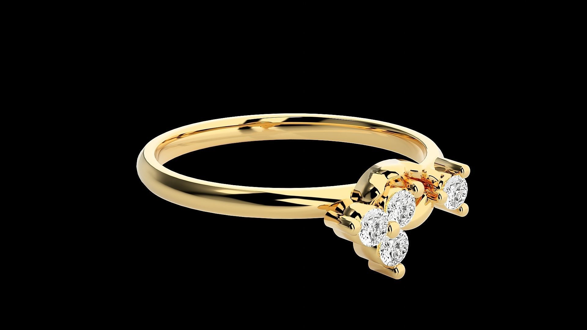 Ultra light wt minimalist Women Ring 3dm stl renders 3D print model_24