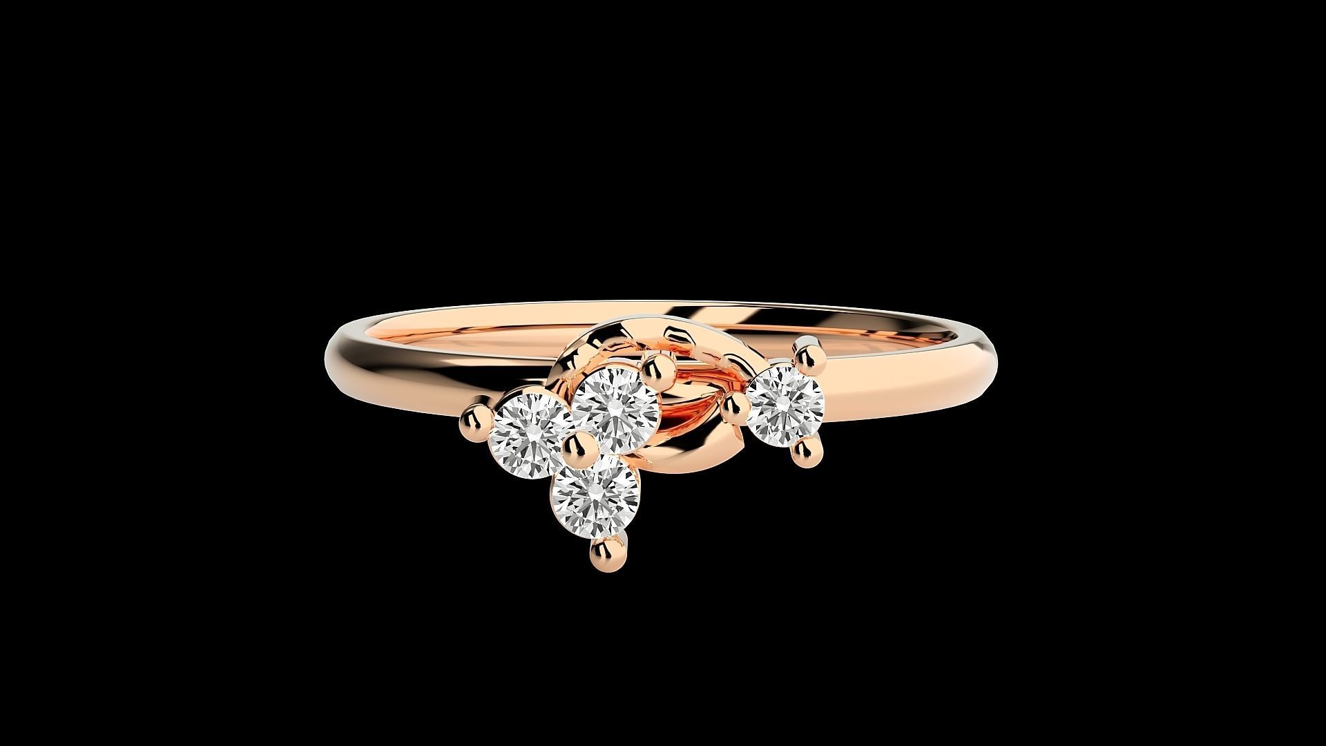 Ultra light wt minimalist Women Ring 3dm stl renders 3D print model_3