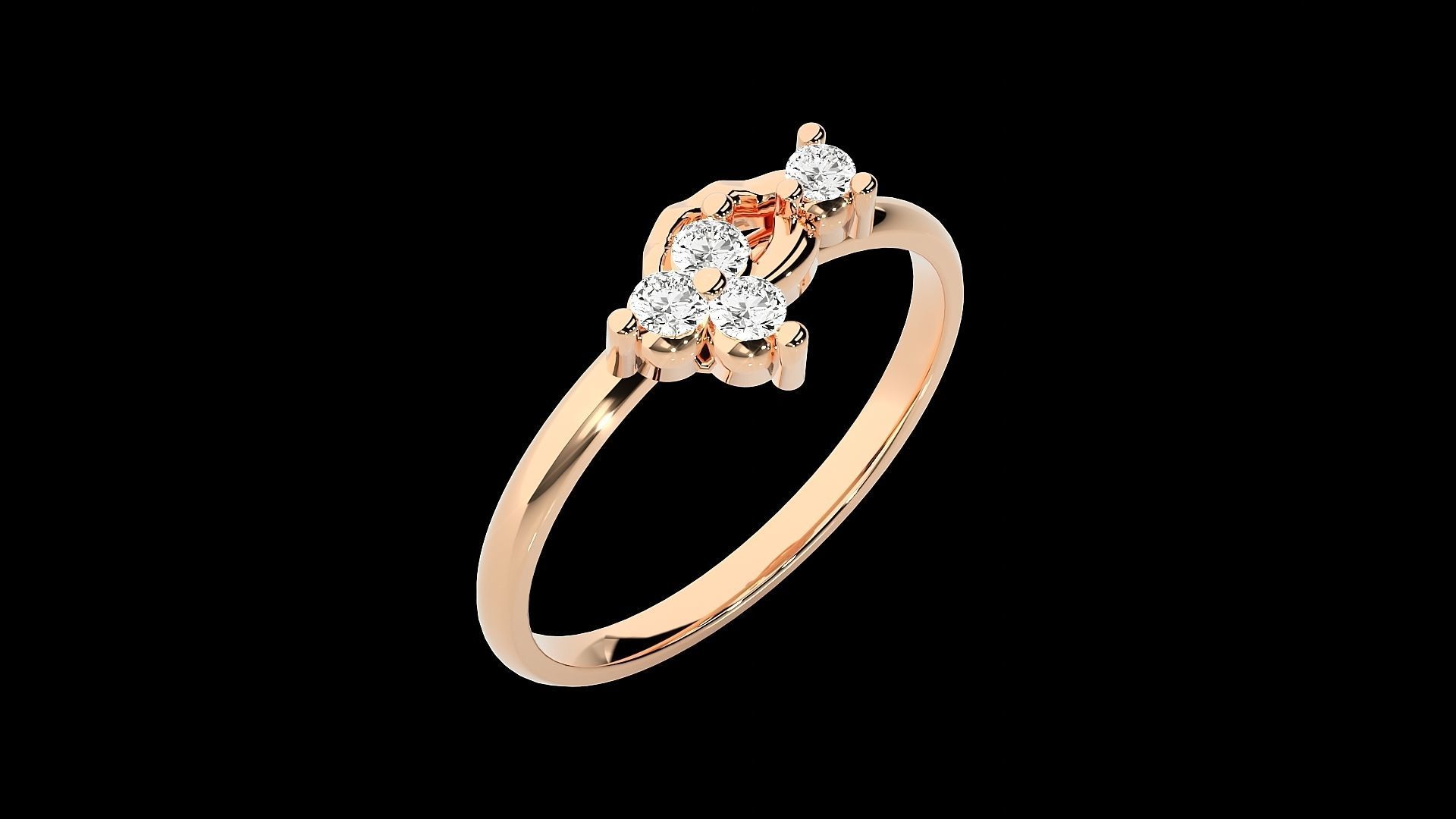 Ultra light wt minimalist Women Ring 3dm stl renders 3D print model_9