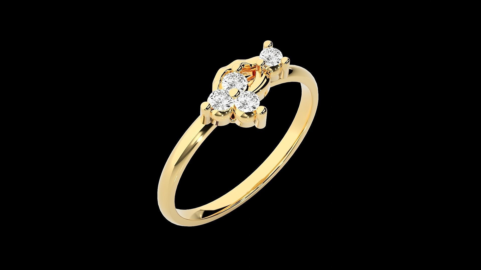 Ultra light wt minimalist Women Ring 3dm stl renders 3D print model_27