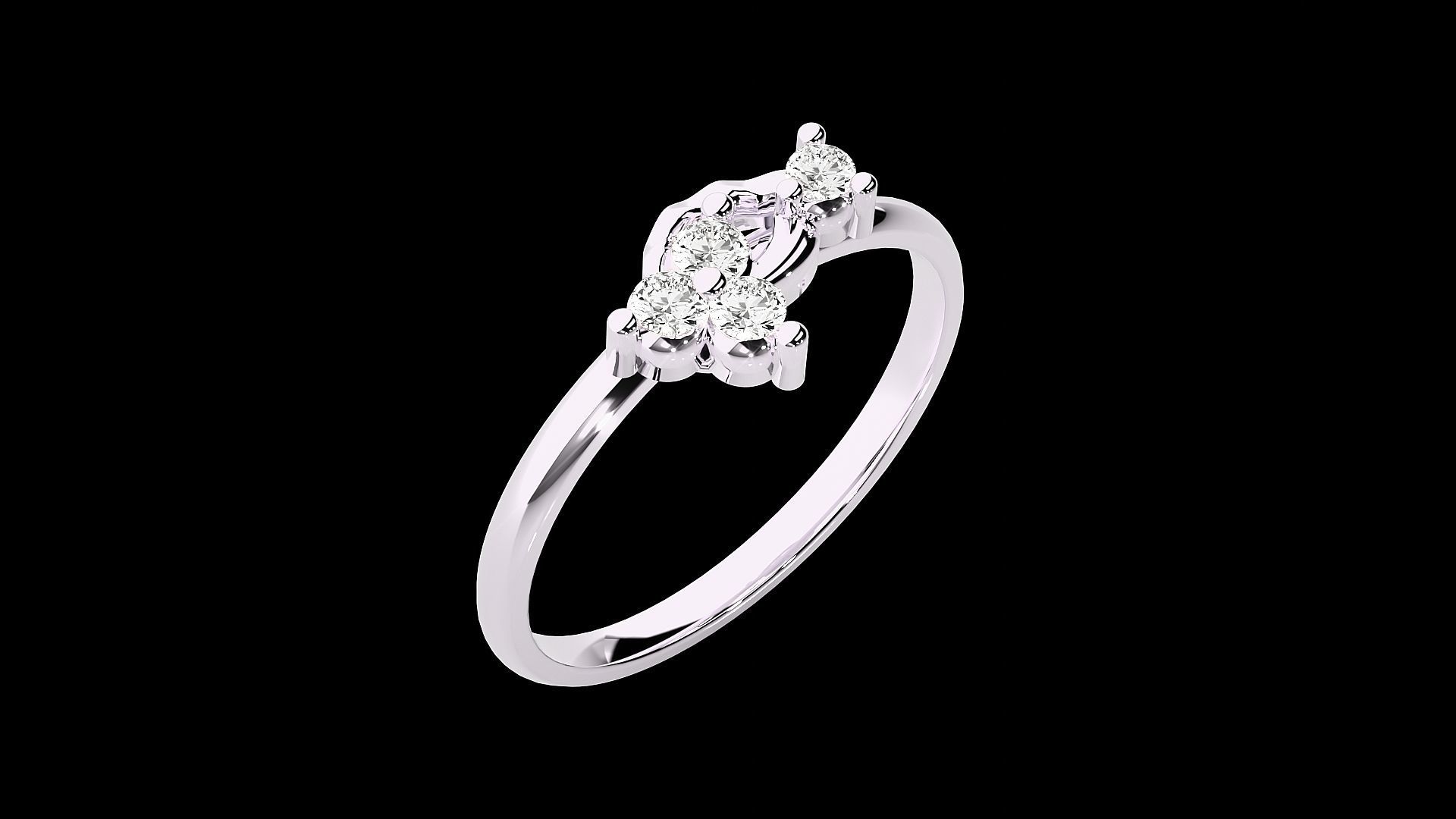 Ultra light wt minimalist Women Ring 3dm stl renders 3D print model_18