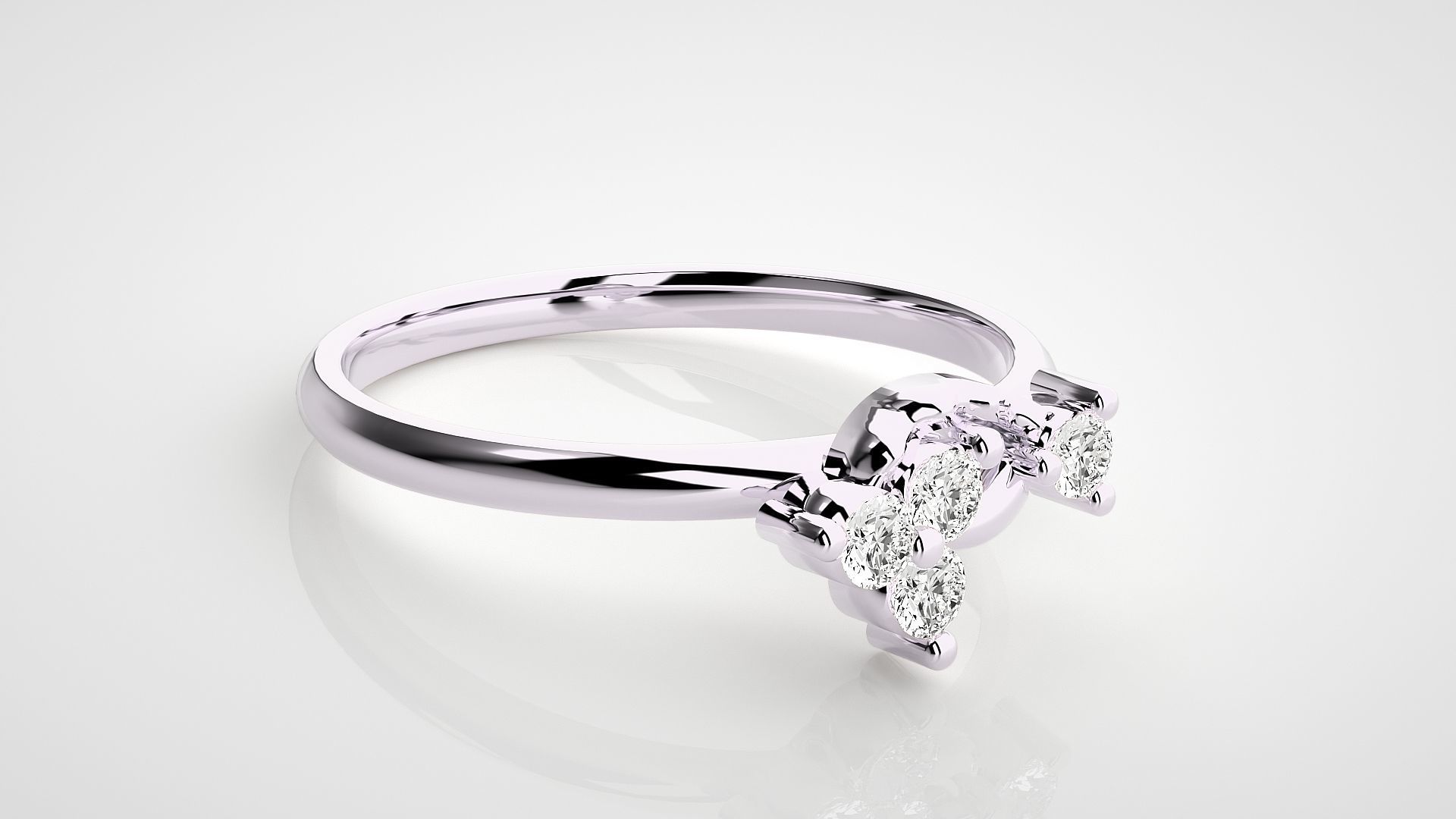 Ultra light wt minimalist Women Ring 3dm stl renders 3D print model_11