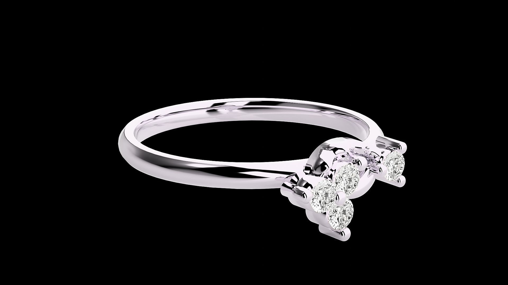 Ultra light wt minimalist Women Ring 3dm stl renders 3D print model_15