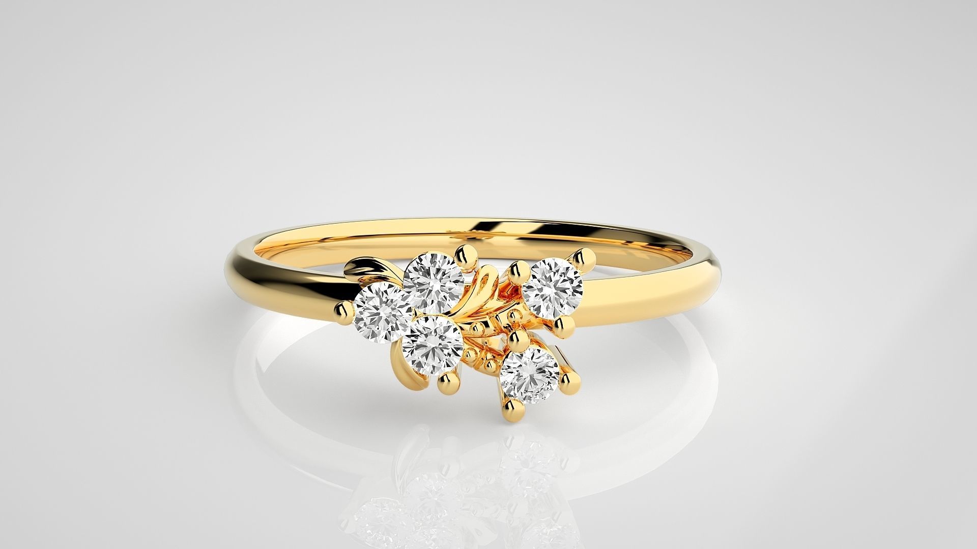 Ultra light wt minimalist Women Ring 3dm stl renders 3D print model_19