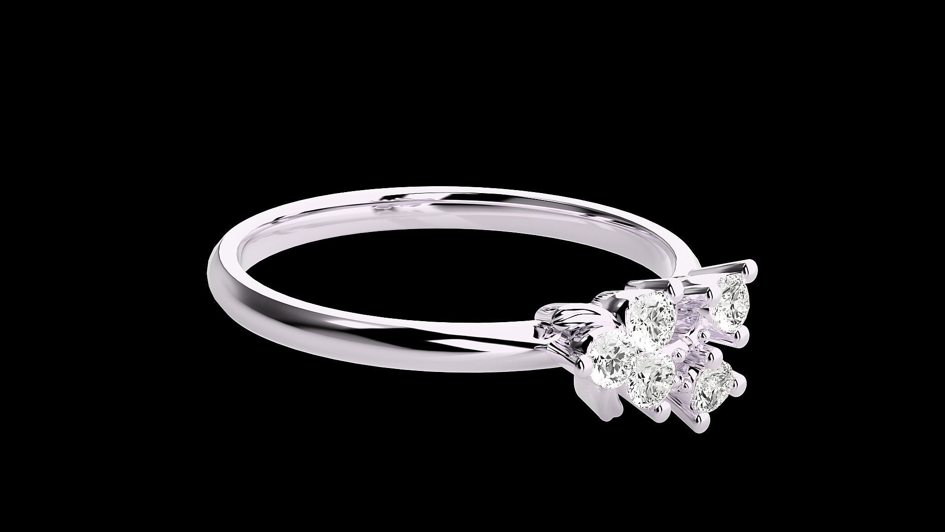 Ultra light wt minimalist Women Ring 3dm stl renders 3D print model_15