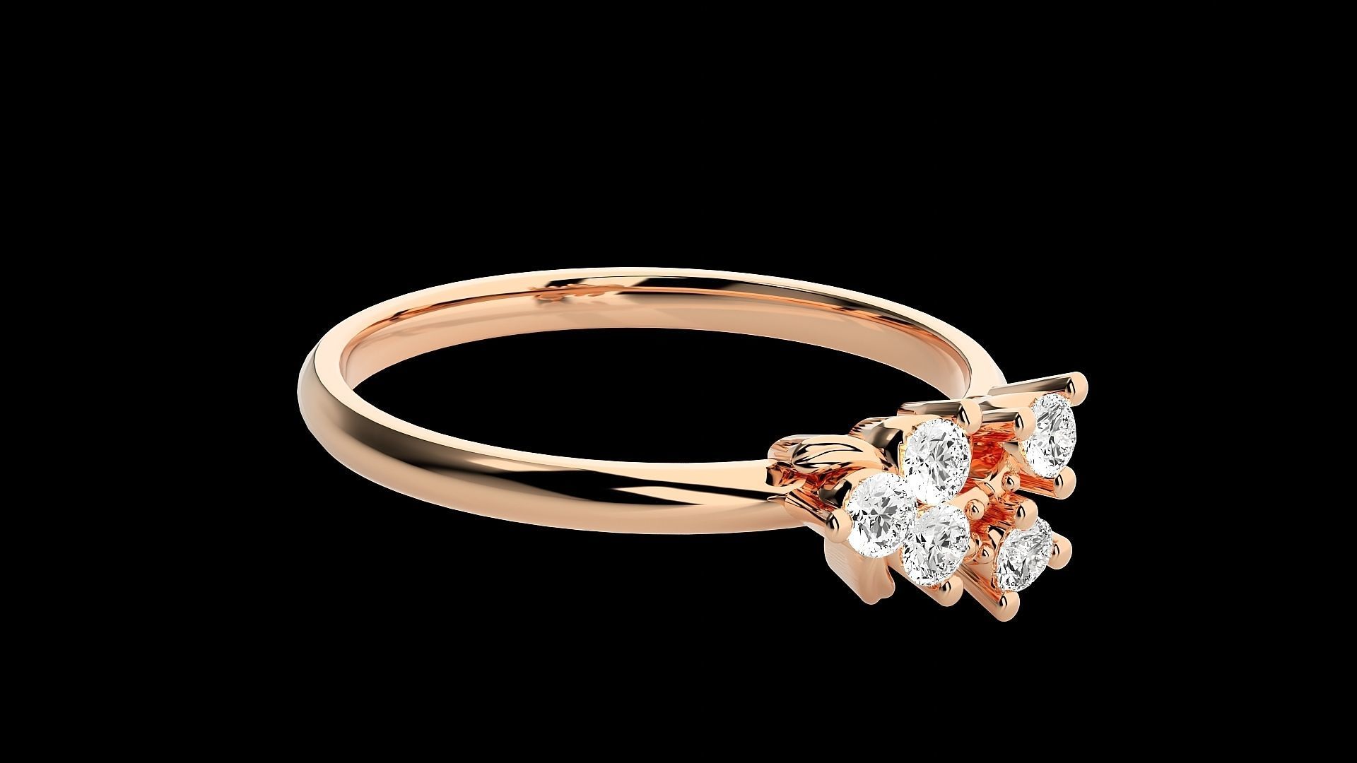 Ultra light wt minimalist Women Ring 3dm stl renders 3D print model_7