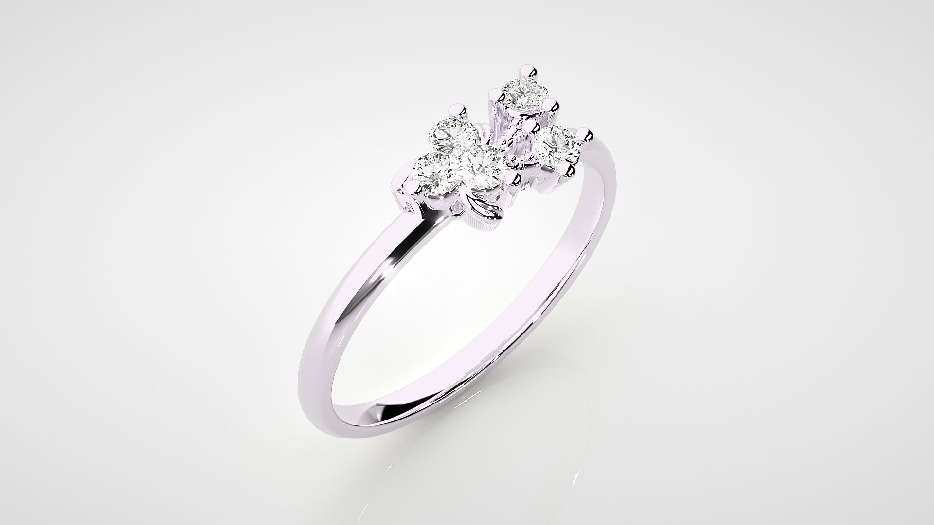 Ultra light wt minimalist Women Ring 3dm stl renders 3D print model_12