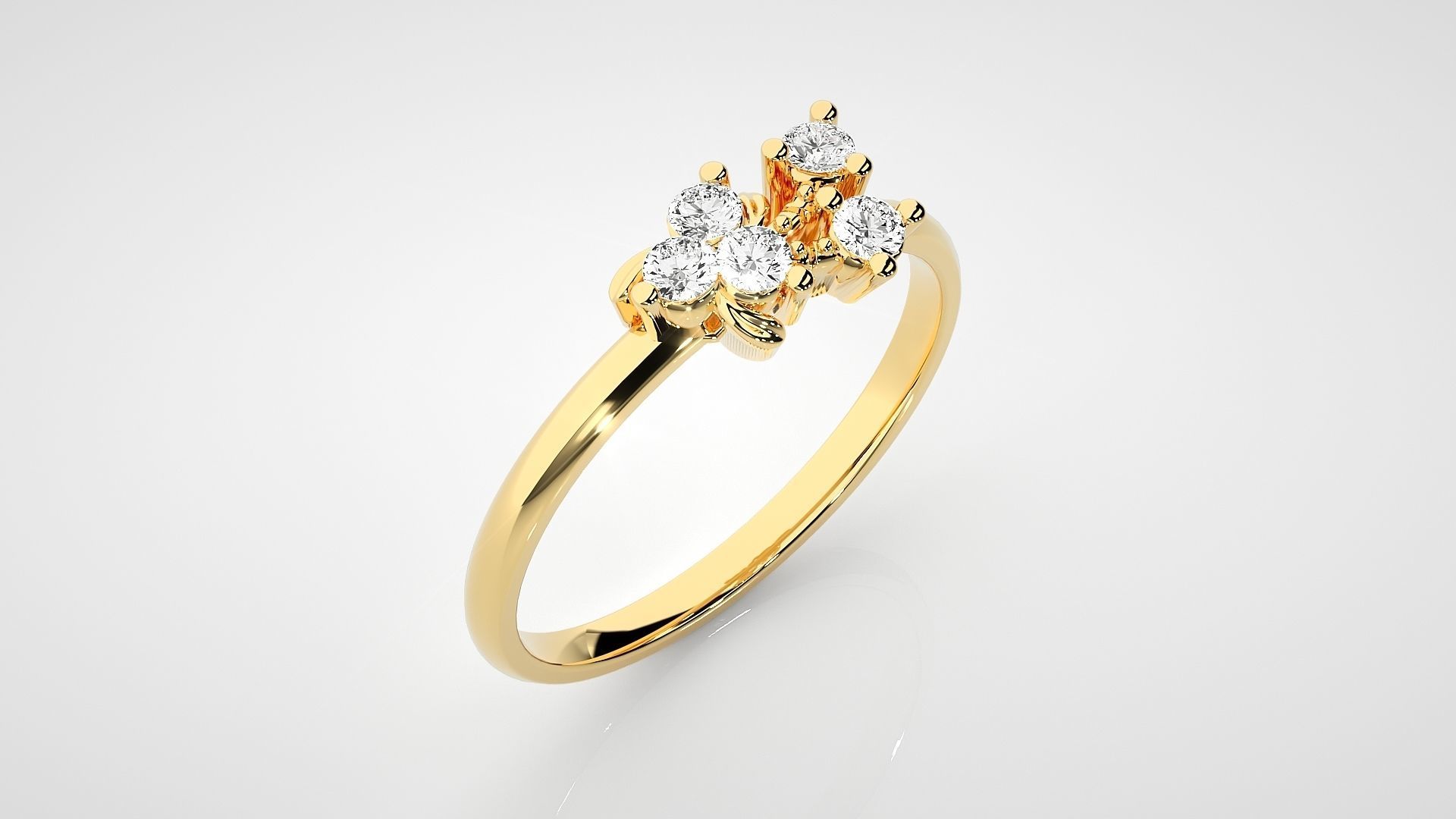 Ultra light wt minimalist Women Ring 3dm stl renders 3D print model_21