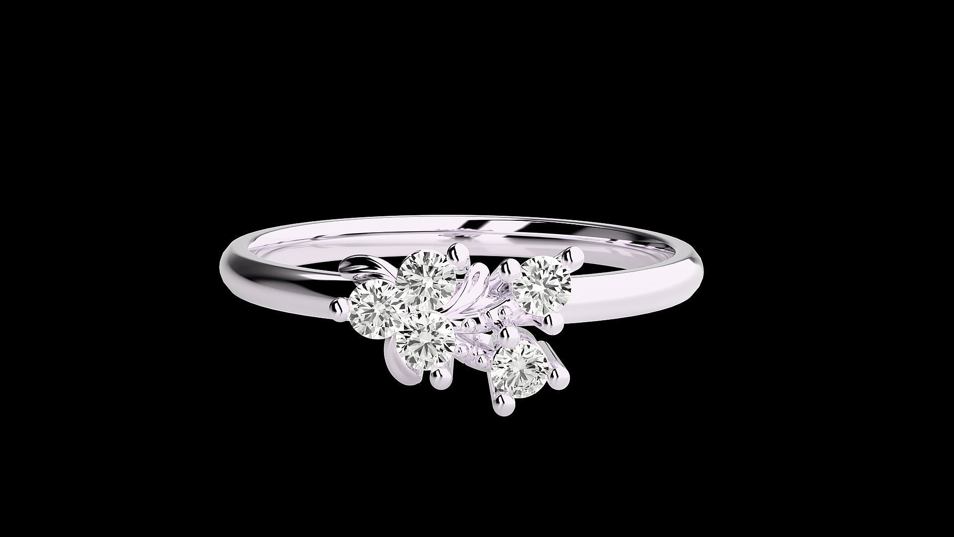 Ultra light wt minimalist Women Ring 3dm stl renders 3D print model_13