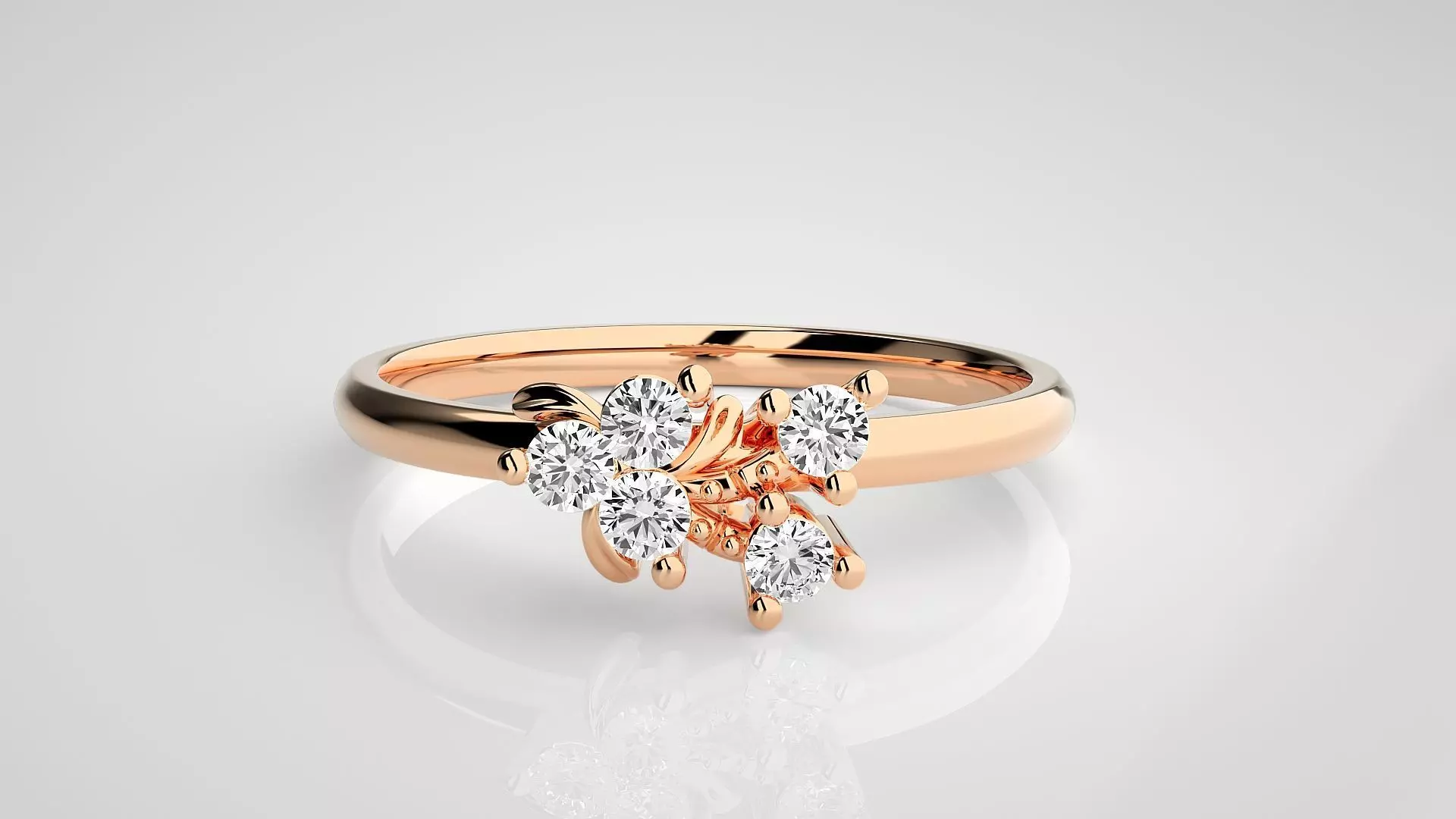 Ultra light wt minimalist Women Ring 3dm stl renders 3D print model_0