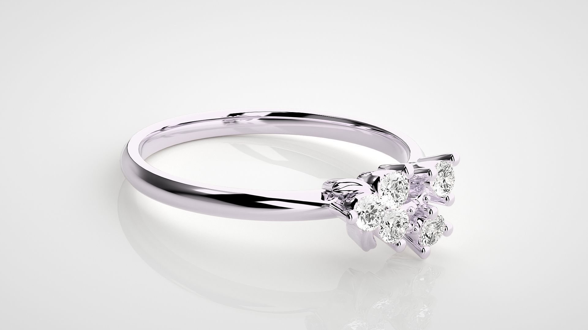 Ultra light wt minimalist Women Ring 3dm stl renders 3D print model_11