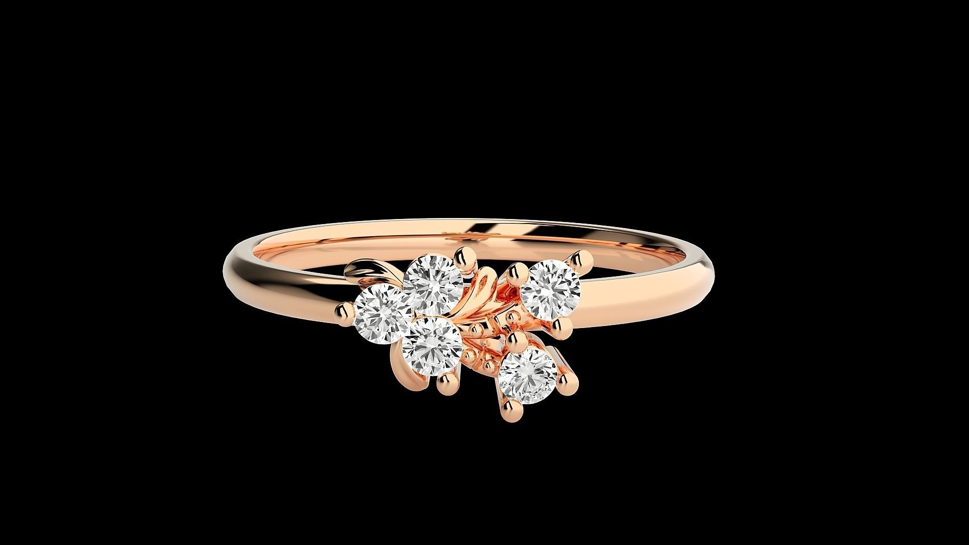 Ultra light wt minimalist Women Ring 3dm stl renders 3D print model_3