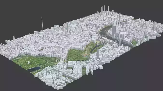 London City Low-poly 3D model