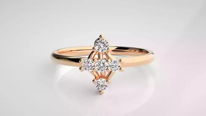 Ultra light wt minimalist Women Ring 3dm stl renders