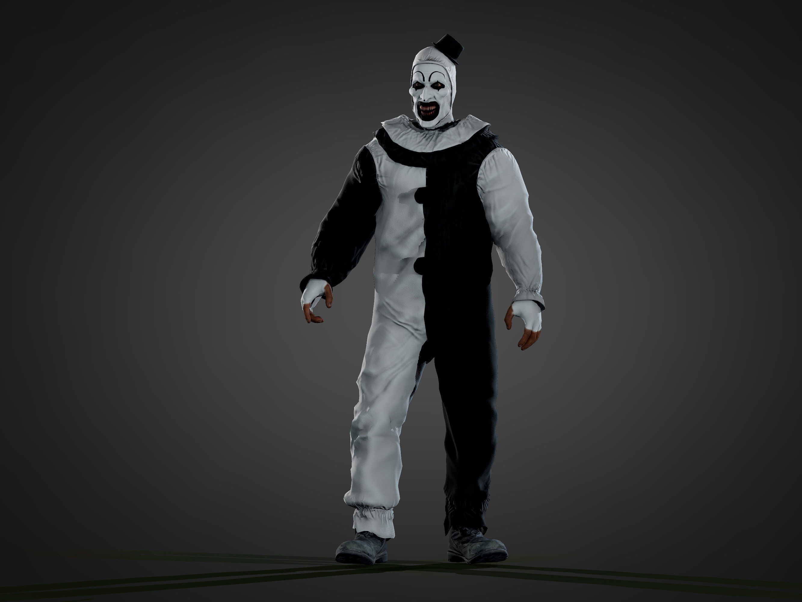 Art the Clown Low-poly 3D model_3