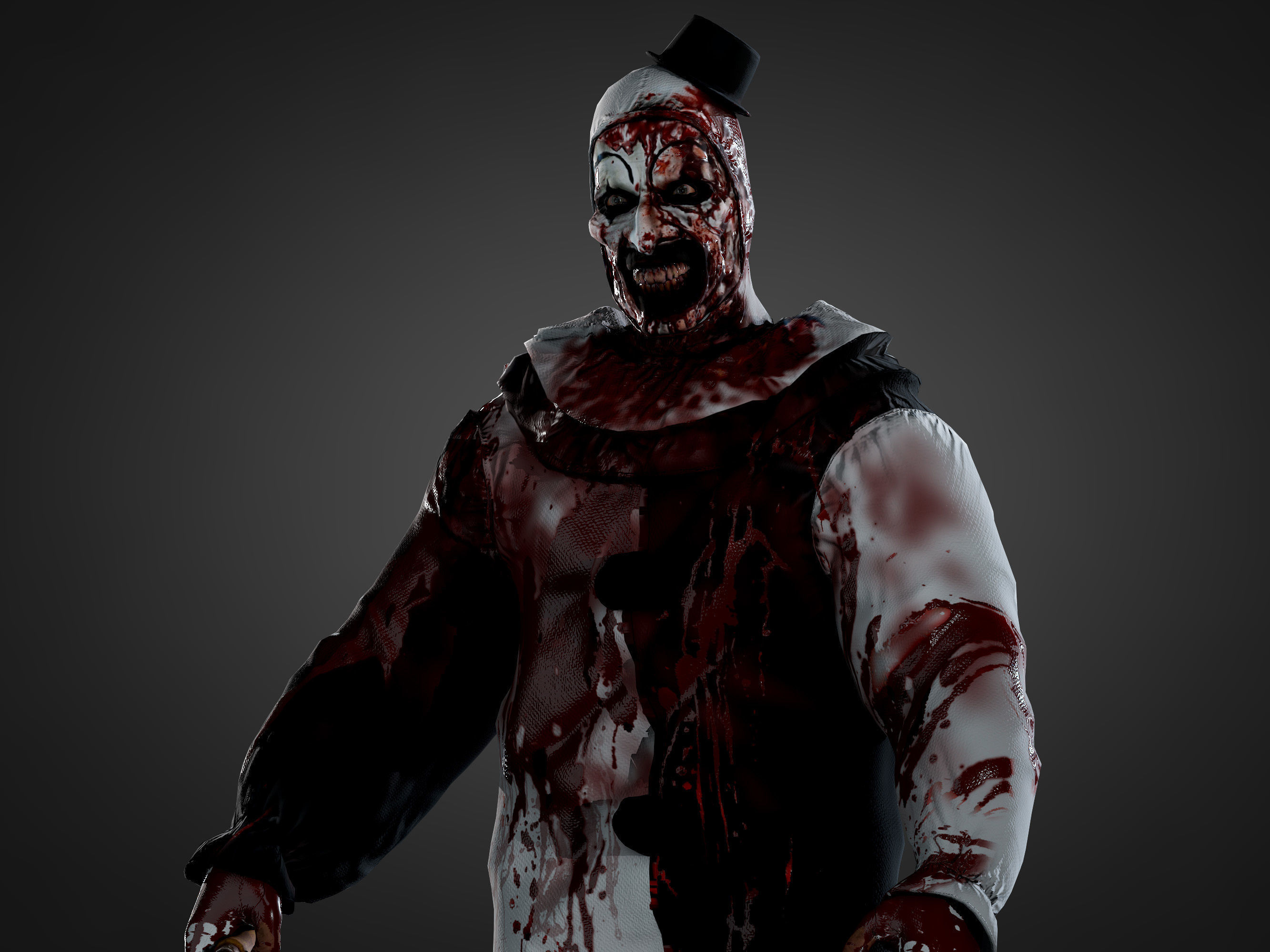 Art the Clown Low-poly 3D model_4