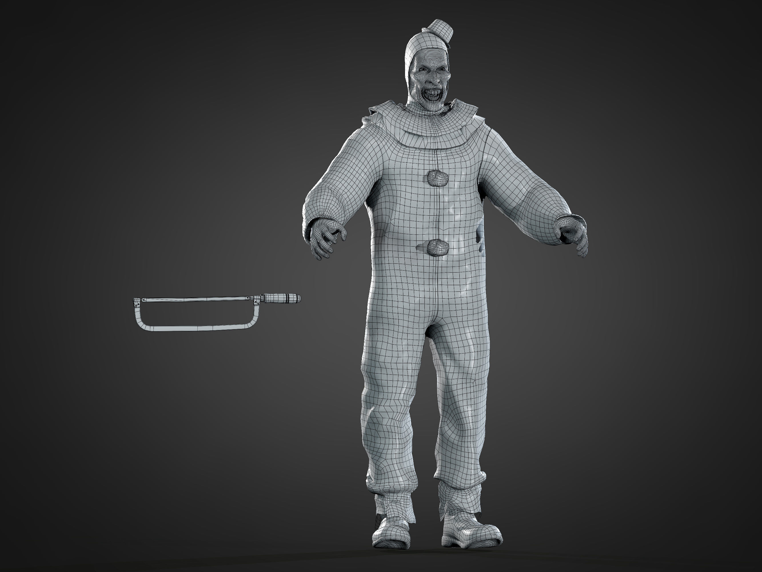 Art the Clown Low-poly 3D model_9