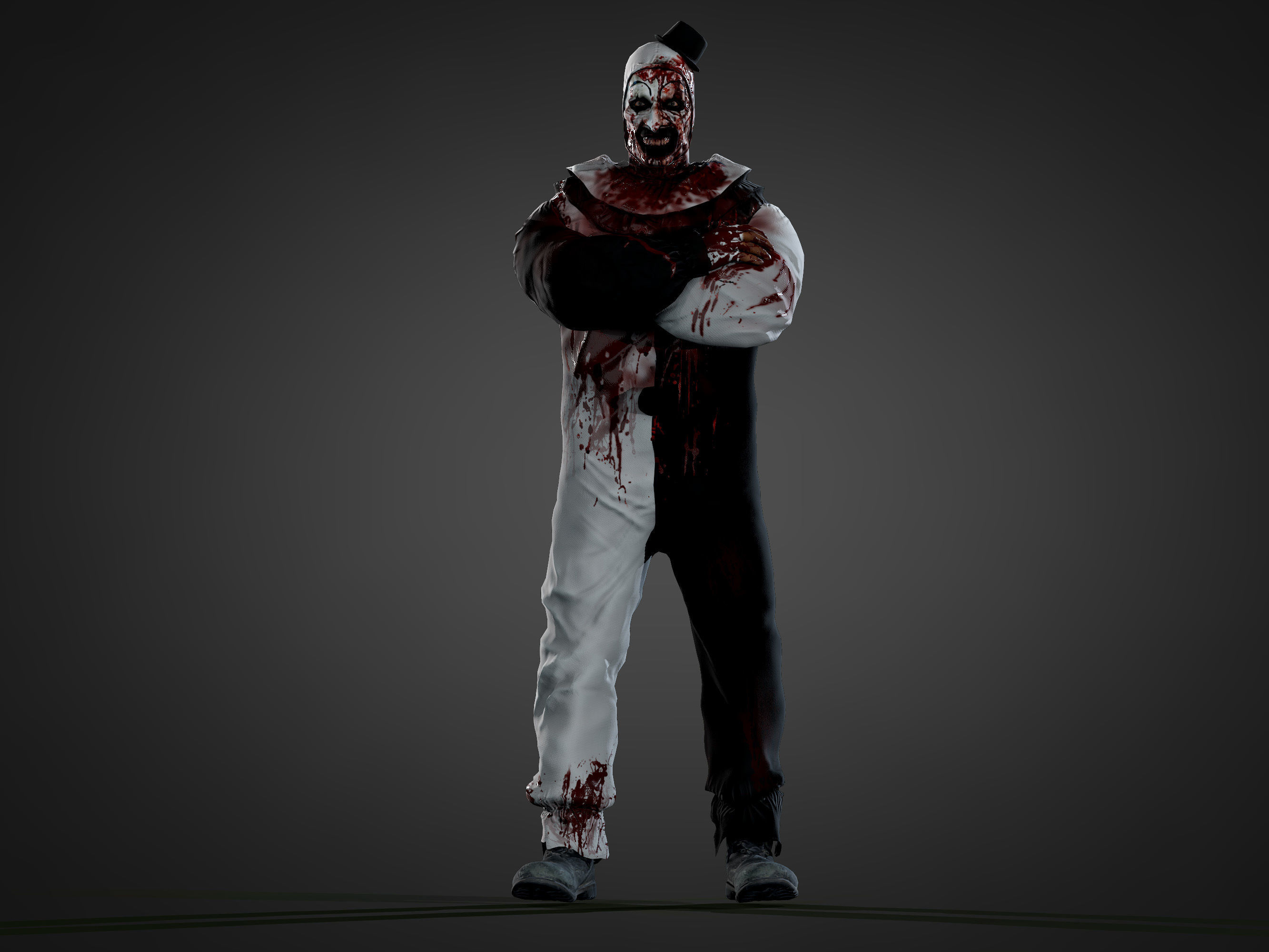 Art the Clown Low-poly 3D model_6