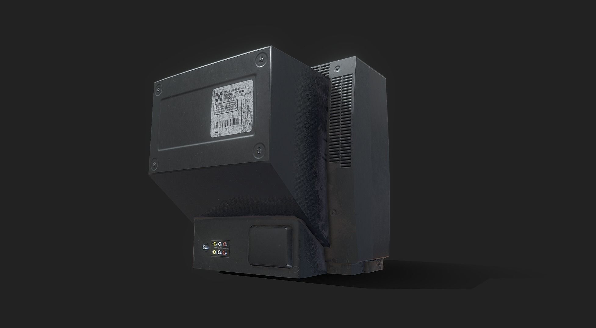 Old TV Low-poly 3D model_2