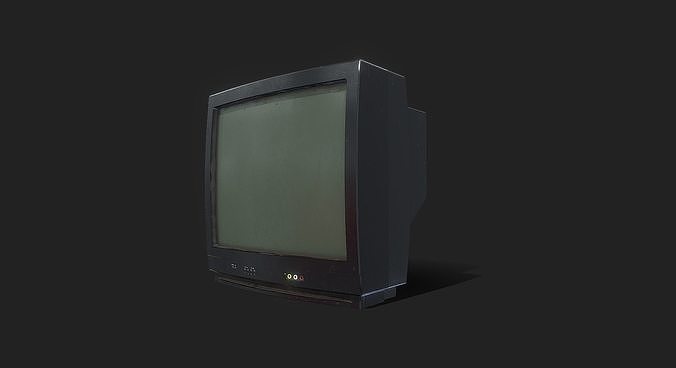 Old TV Low-poly 3D model