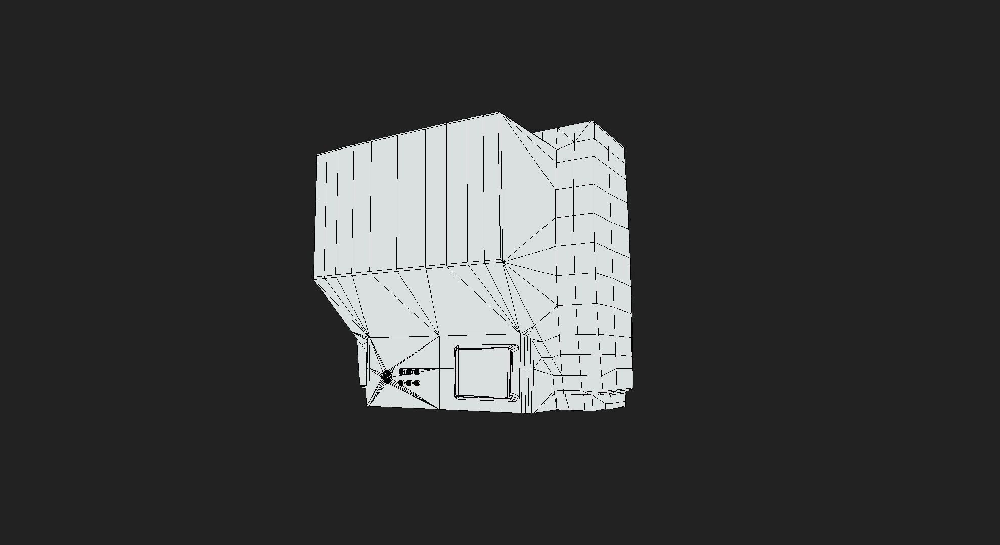 Old TV Low-poly 3D model_9