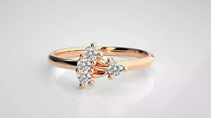 Ultra light wt minimalist Women Ring 3dm stl renders