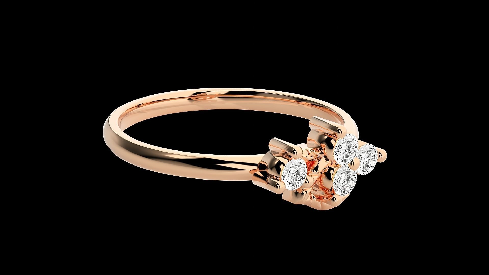 Ultra light wt minimalist Women Ring 3dm stl renders 3D print model_6