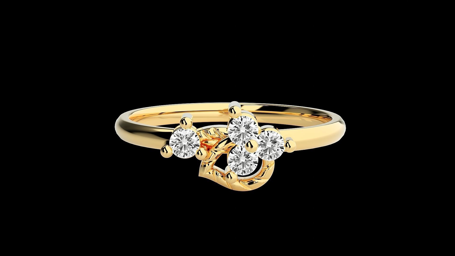 Ultra light wt minimalist Women Ring 3dm stl renders 3D print model_23