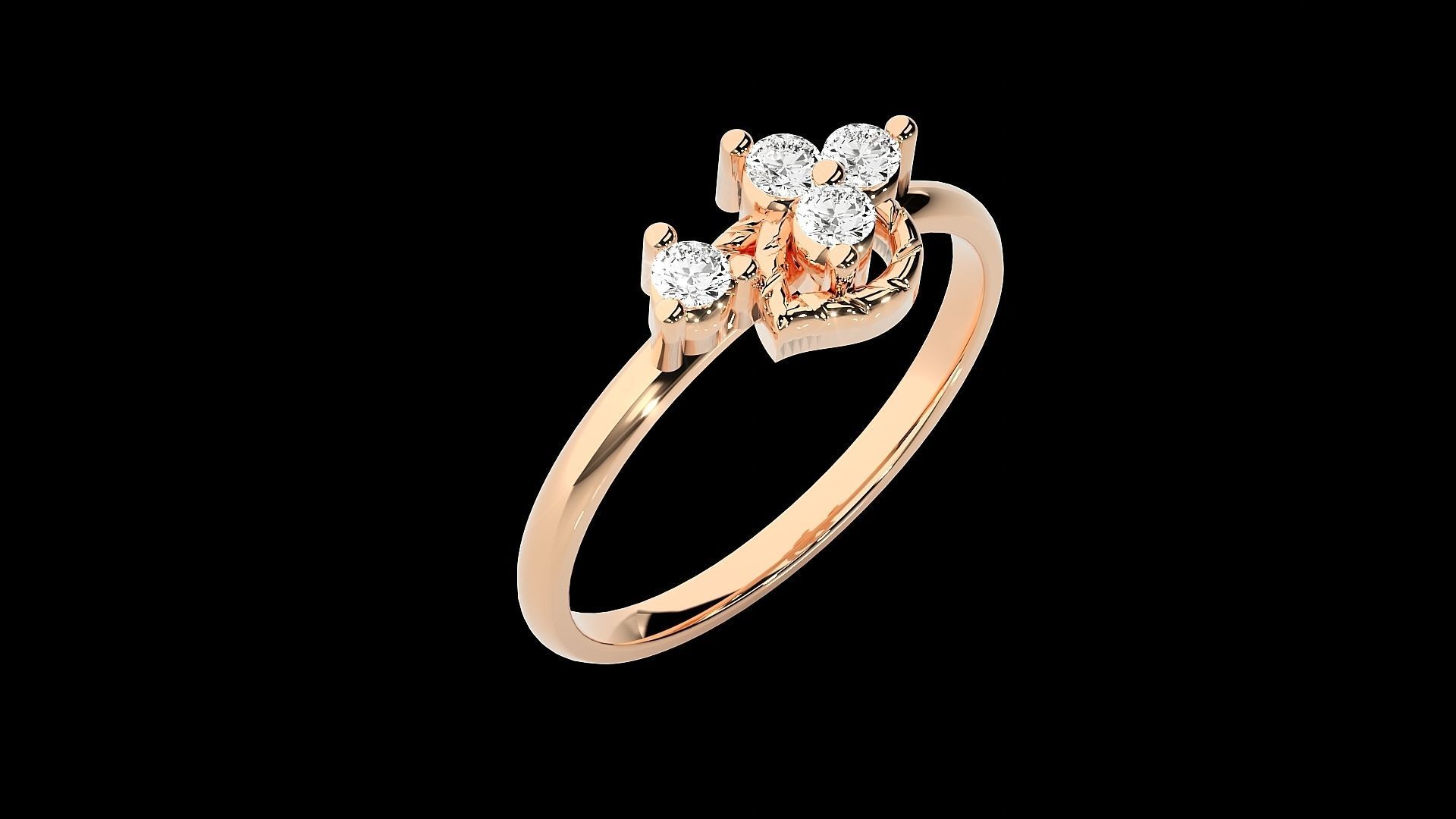 Ultra light wt minimalist Women Ring 3dm stl renders 3D print model_9