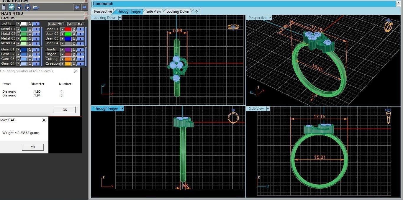 Ultra light wt minimalist Women Ring 3dm stl renders 3D print model_3