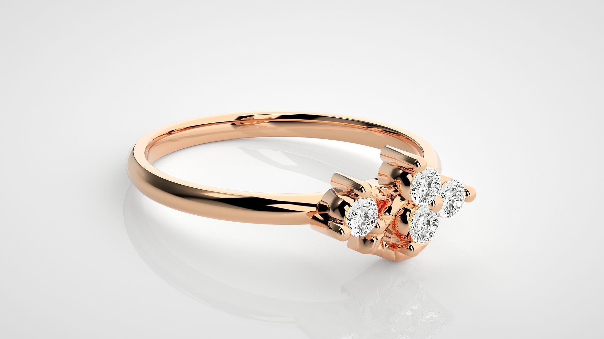 Ultra light wt minimalist Women Ring 3dm stl renders 3D print model_1