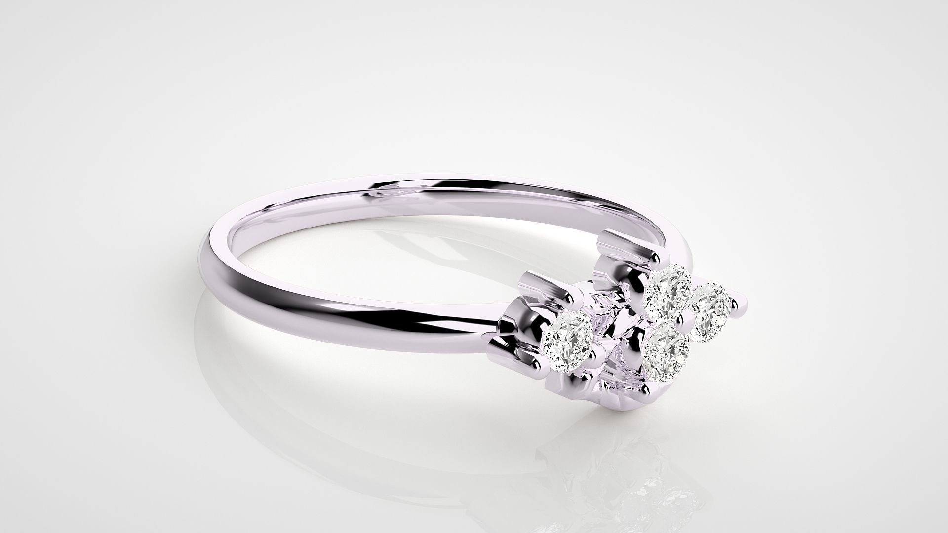 Ultra light wt minimalist Women Ring 3dm stl renders 3D print model_11