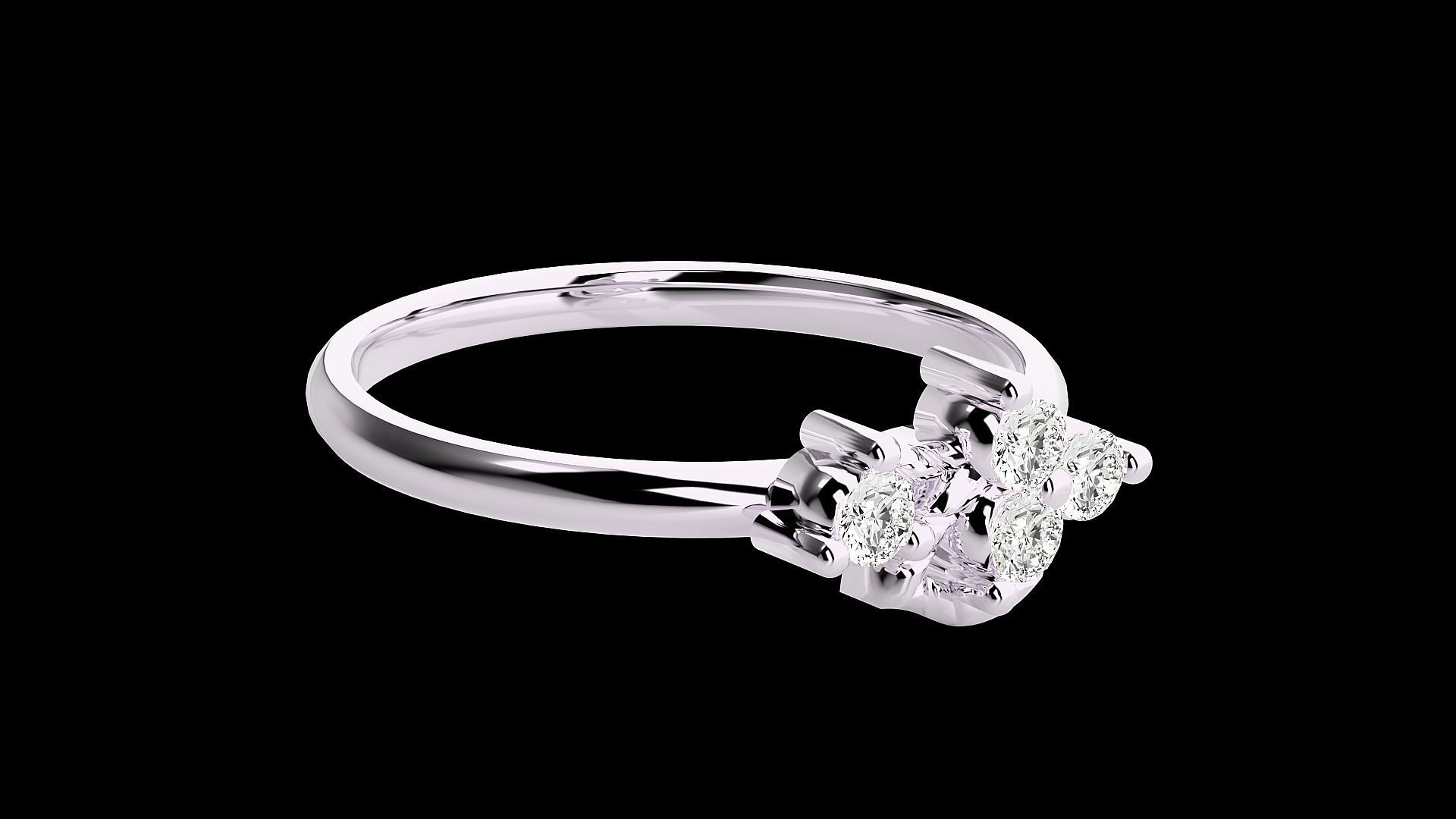 Ultra light wt minimalist Women Ring 3dm stl renders 3D print model_16