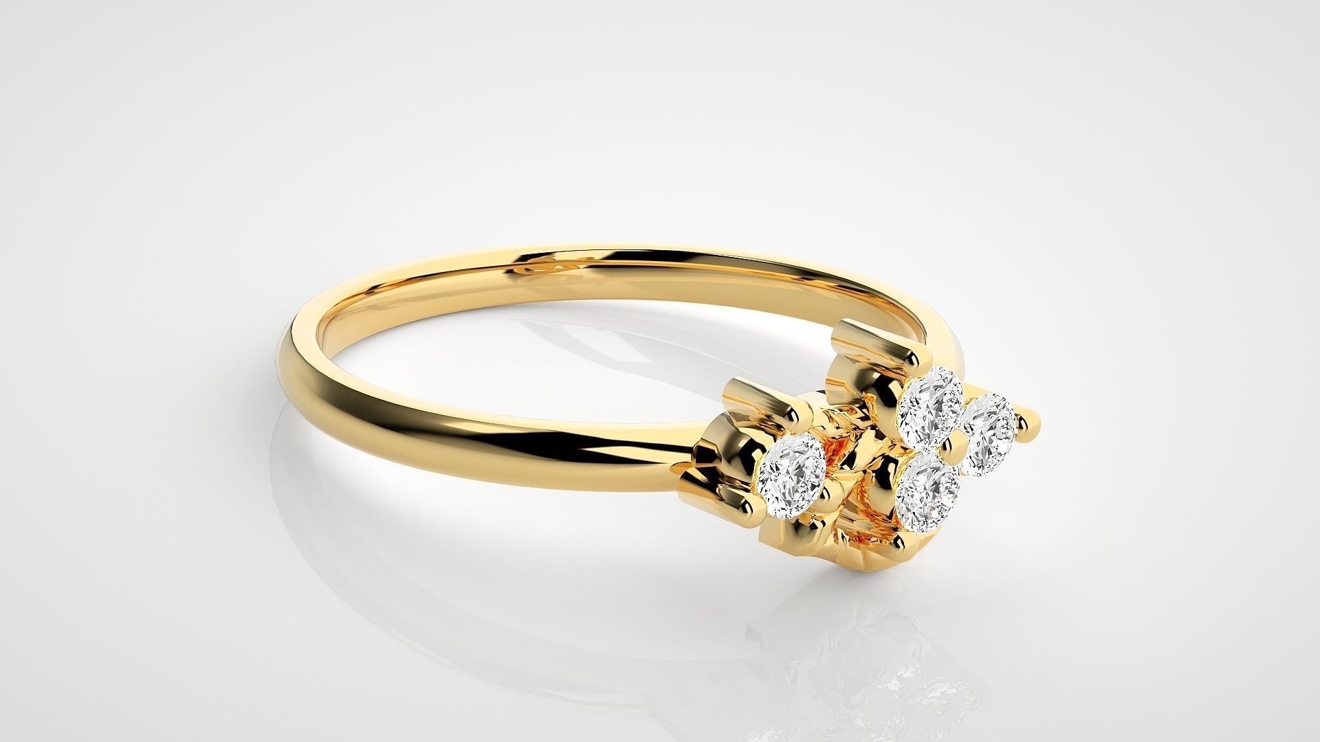 Ultra light wt minimalist Women Ring 3dm stl renders 3D print model_20