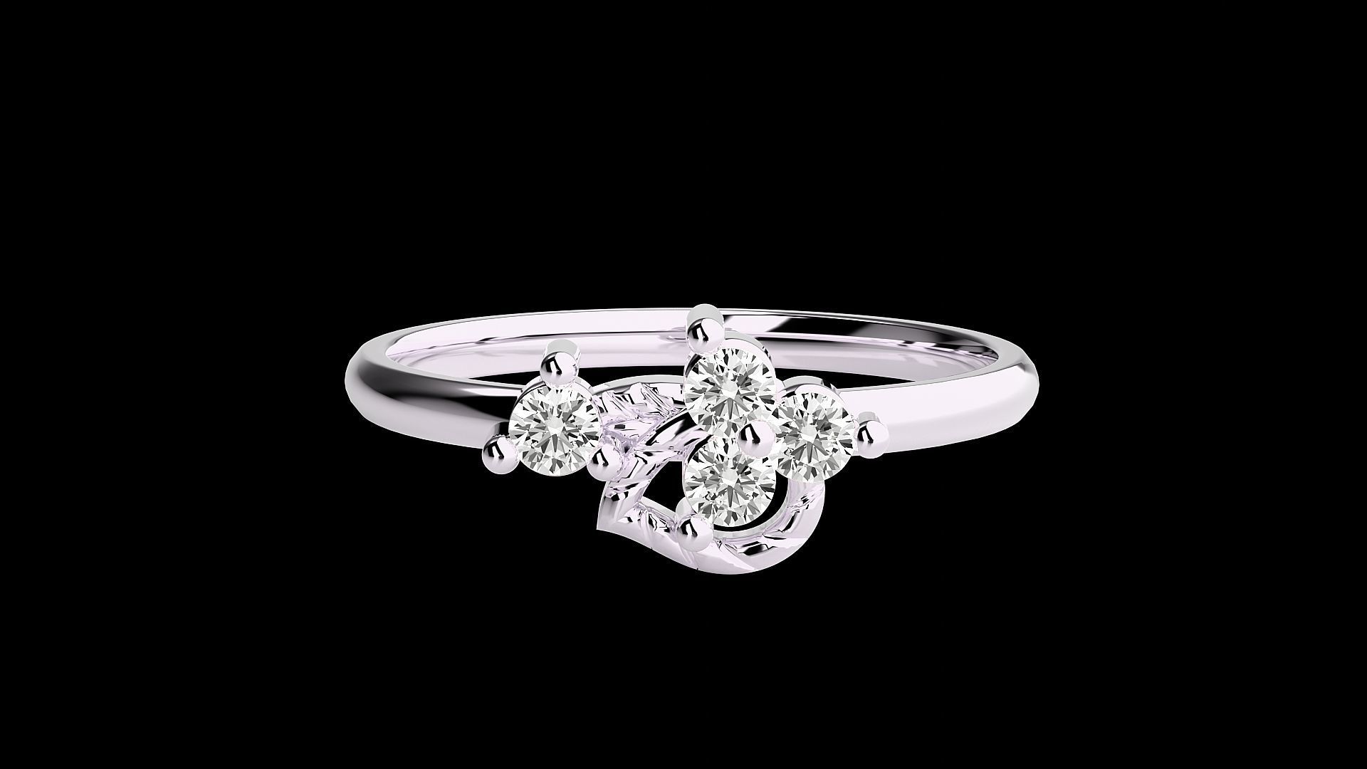 Ultra light wt minimalist Women Ring 3dm stl renders 3D print model_14