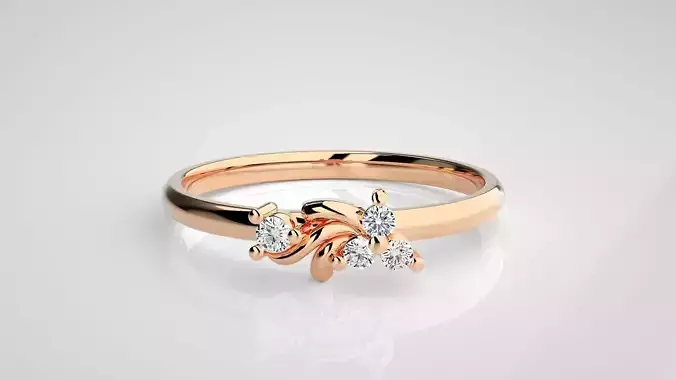 Ultra light wt minimalist Women Ring 3dm stl renders