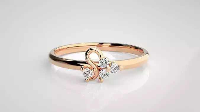 Ultra light wt minimalist Women Ring 3dm stl renders