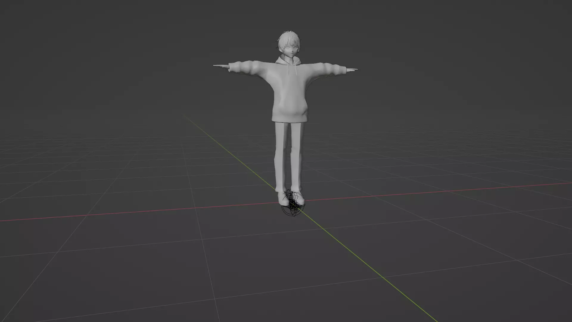 simple anime character Free 3D model_0
