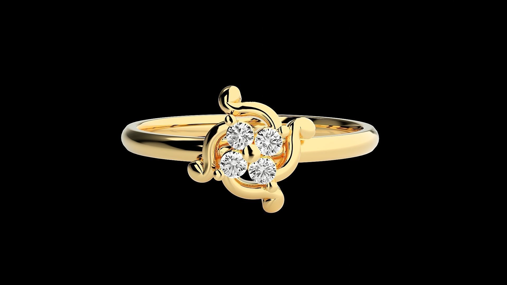 Ultra light wt minimalist Women Ring 3dm stl renders 3D print model_23