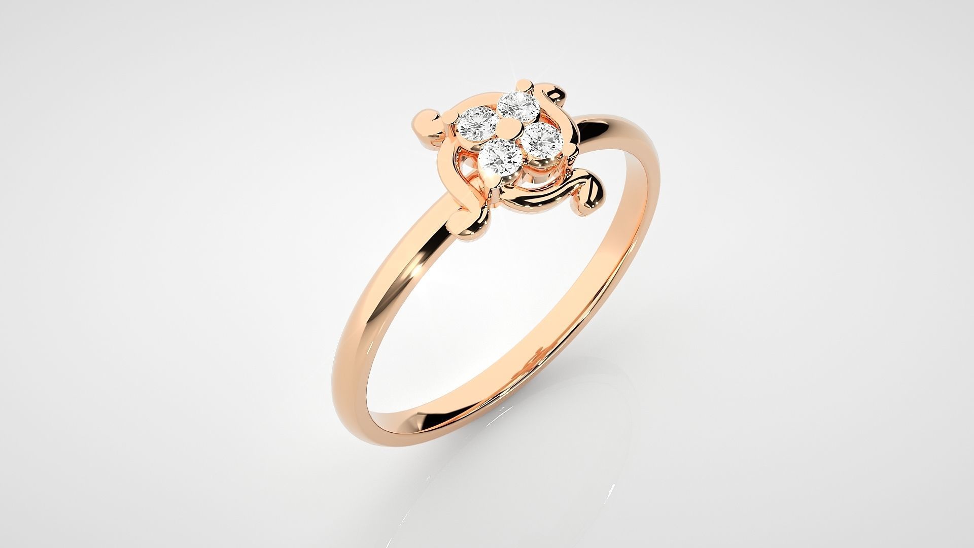 Ultra light wt minimalist Women Ring 3dm stl renders 3D print model_2