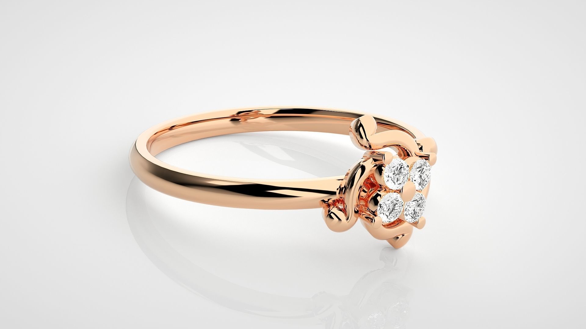 Ultra light wt minimalist Women Ring 3dm stl renders 3D print model_1