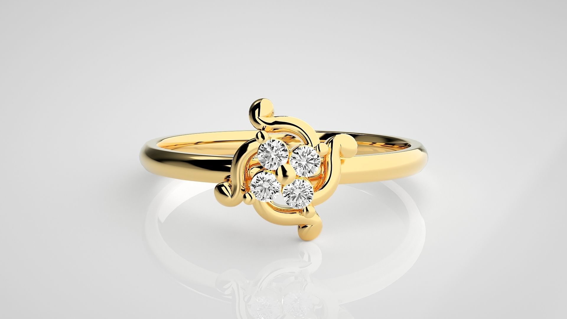 Ultra light wt minimalist Women Ring 3dm stl renders 3D print model_19